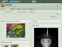 Tablet Screenshot of bloodysloth.deviantart.com