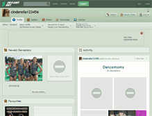 Tablet Screenshot of cinderella123456.deviantart.com