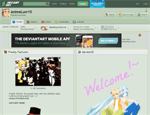 Tablet Screenshot of animeluvr15.deviantart.com