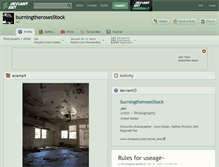 Tablet Screenshot of burningtherosesstock.deviantart.com