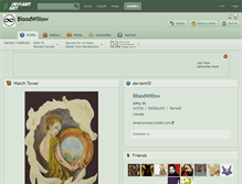 Tablet Screenshot of bloodwillow.deviantart.com