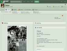 Tablet Screenshot of cleeus.deviantart.com