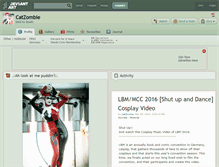 Tablet Screenshot of catzombie.deviantart.com