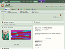 Tablet Screenshot of miho17.deviantart.com