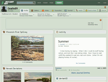 Tablet Screenshot of goalie89.deviantart.com