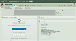 Desktop Screenshot of laurenlangley.deviantart.com