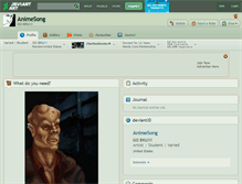 Tablet Screenshot of animesong.deviantart.com