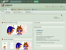 Tablet Screenshot of antibranca.deviantart.com