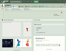 Tablet Screenshot of evildevil.deviantart.com