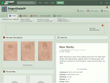 Tablet Screenshot of dragonshade09.deviantart.com