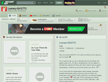 Tablet Screenshot of looney-girl2772.deviantart.com