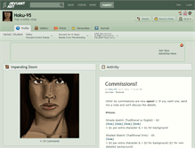 Tablet Screenshot of hoku-95.deviantart.com