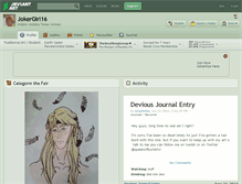 Tablet Screenshot of jokergirl16.deviantart.com