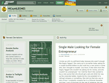 Tablet Screenshot of hicsuntleones.deviantart.com