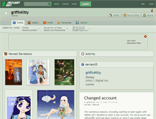 Tablet Screenshot of griffinkitty.deviantart.com