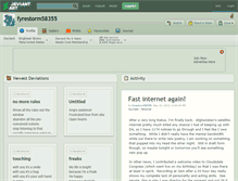 Tablet Screenshot of fyrestorm58355.deviantart.com