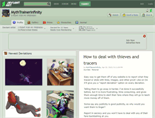 Tablet Screenshot of mythtrainerinfinity.deviantart.com