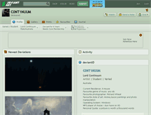 Tablet Screenshot of c0nt1nuum.deviantart.com