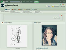 Tablet Screenshot of icedragonenflamed.deviantart.com