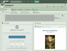 Tablet Screenshot of frathammer.deviantart.com