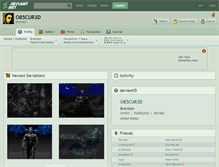 Tablet Screenshot of o85cur3d.deviantart.com