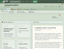 Tablet Screenshot of mechanicalwanderer.deviantart.com