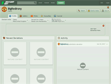 Tablet Screenshot of bigredirony.deviantart.com