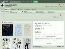 Tablet Screenshot of dragonrider13025.deviantart.com