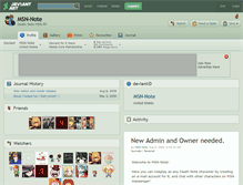 Tablet Screenshot of msn-note.deviantart.com
