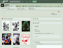 Tablet Screenshot of corvid.deviantart.com