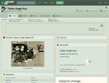 Tablet Screenshot of fallen-angel-kyo.deviantart.com