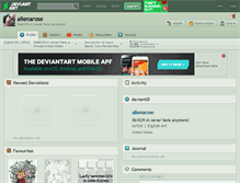 Tablet Screenshot of alienarose.deviantart.com