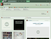 Tablet Screenshot of draculablade.deviantart.com
