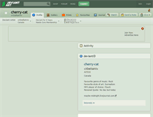 Tablet Screenshot of cherry-cat.deviantart.com