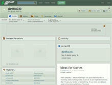 Tablet Screenshot of darkfox233.deviantart.com