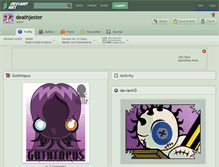 Tablet Screenshot of deathjester.deviantart.com