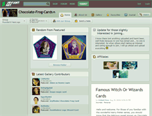 Tablet Screenshot of chocolate-frog-cards.deviantart.com