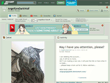 Tablet Screenshot of angelfyredarkwolf.deviantart.com