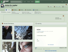 Tablet Screenshot of icicles-on-jupiter.deviantart.com