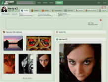 Tablet Screenshot of marty-x3.deviantart.com
