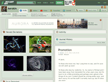 Tablet Screenshot of aerokin.deviantart.com