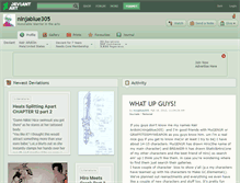 Tablet Screenshot of ninjablue305.deviantart.com