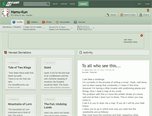 Tablet Screenshot of hamu-kun.deviantart.com