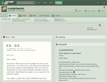 Tablet Screenshot of crystalclearink.deviantart.com