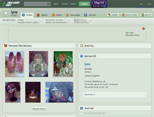 Tablet Screenshot of lyns.deviantart.com