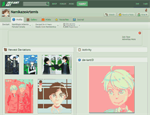 Tablet Screenshot of namikazeartemis.deviantart.com