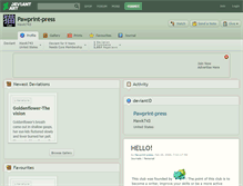 Tablet Screenshot of pawprint-press.deviantart.com