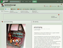 Tablet Screenshot of bentmonkeycage.deviantart.com