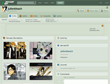 Tablet Screenshot of julienbleach.deviantart.com