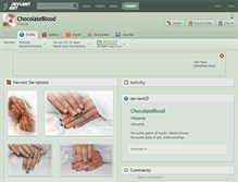 Tablet Screenshot of chocolateblood.deviantart.com